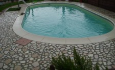 pavimento in palladiana marmo esterno piscina